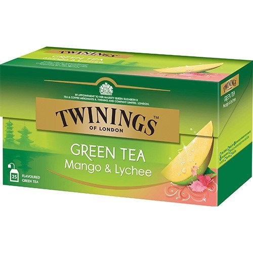 Twinings Grönt te Mango & Lychee 25-pack